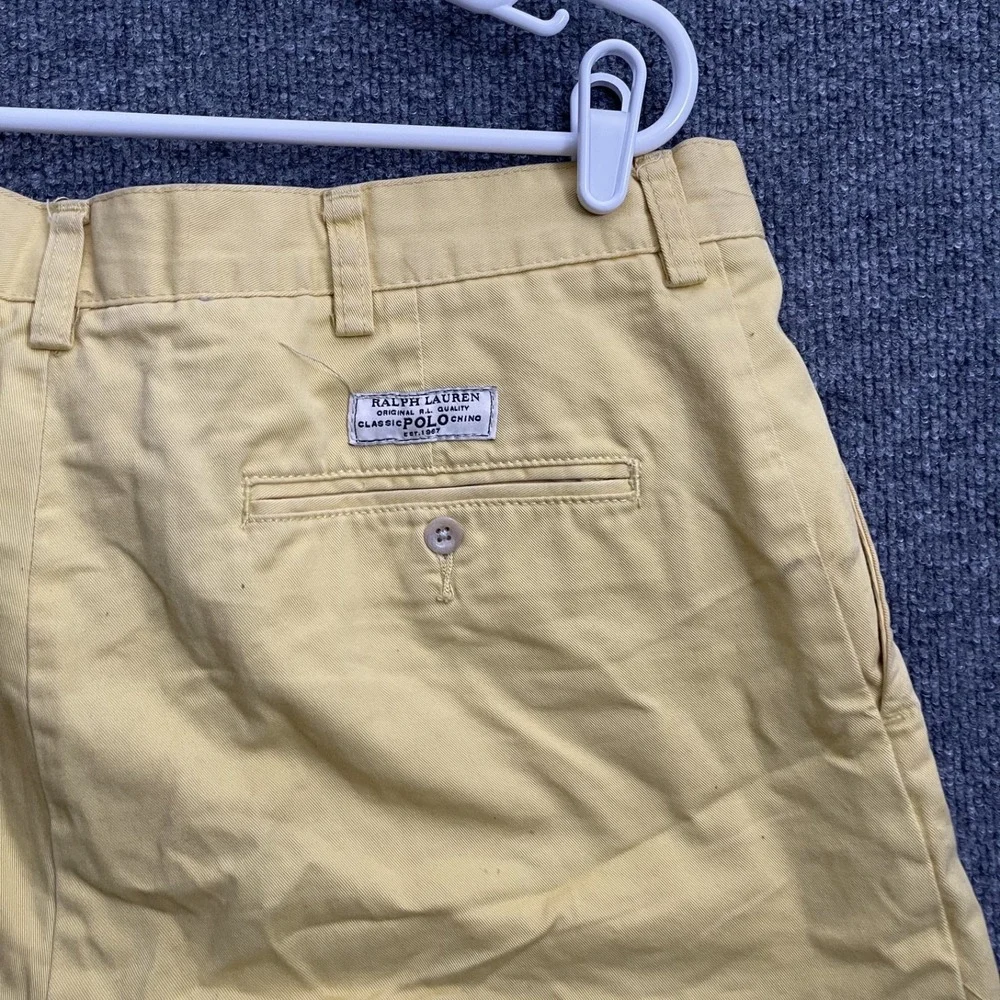 Polo Ralph Lauren Prospect Shorts Men's Sz 35 Classic Casual Chino Cotton Yellow